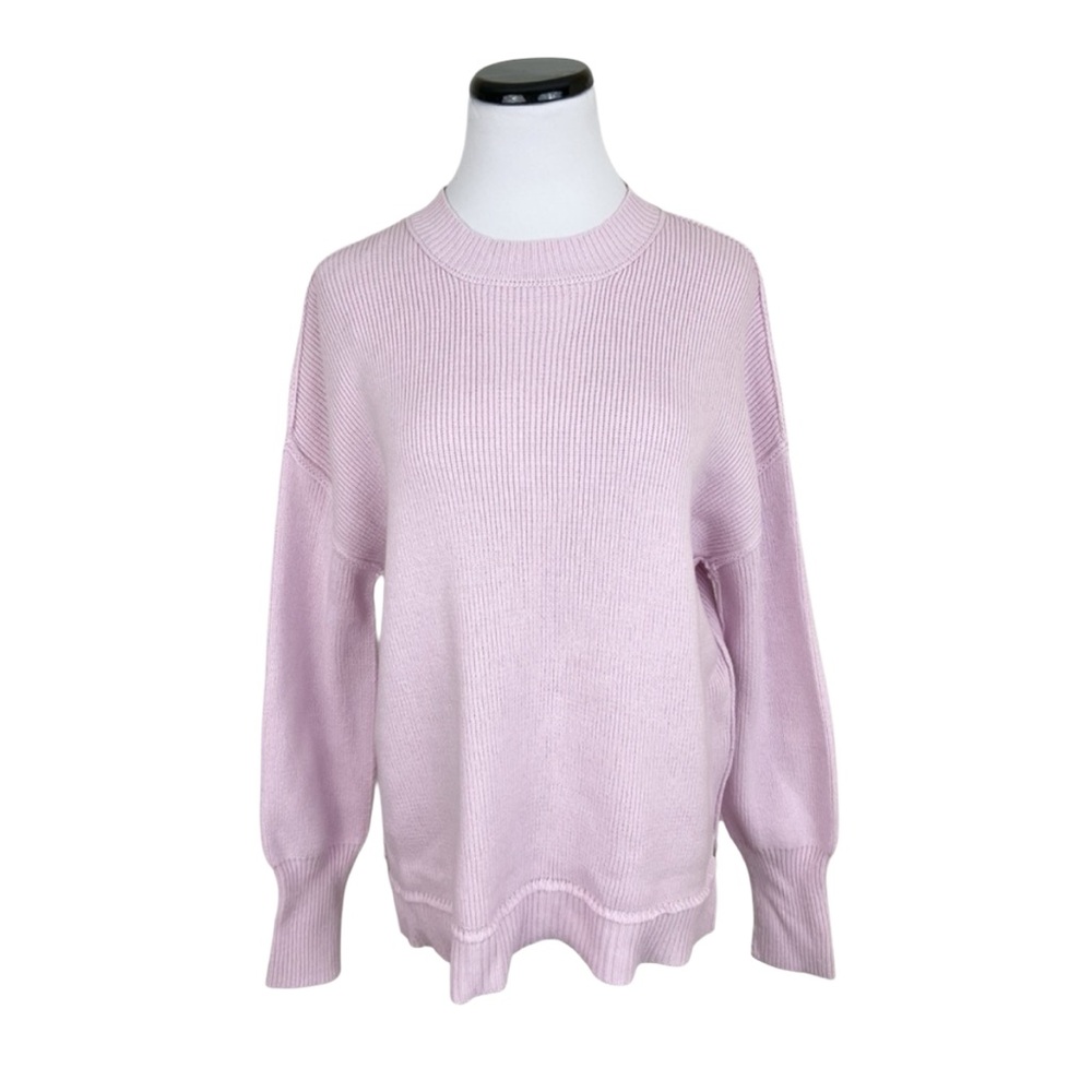 Jessica Simpson Oversized Mock Neck Split Hem Pink Sweater Size Small